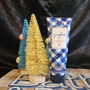 NWT Bath & Body Works Gingham Body Cream - Blue and White